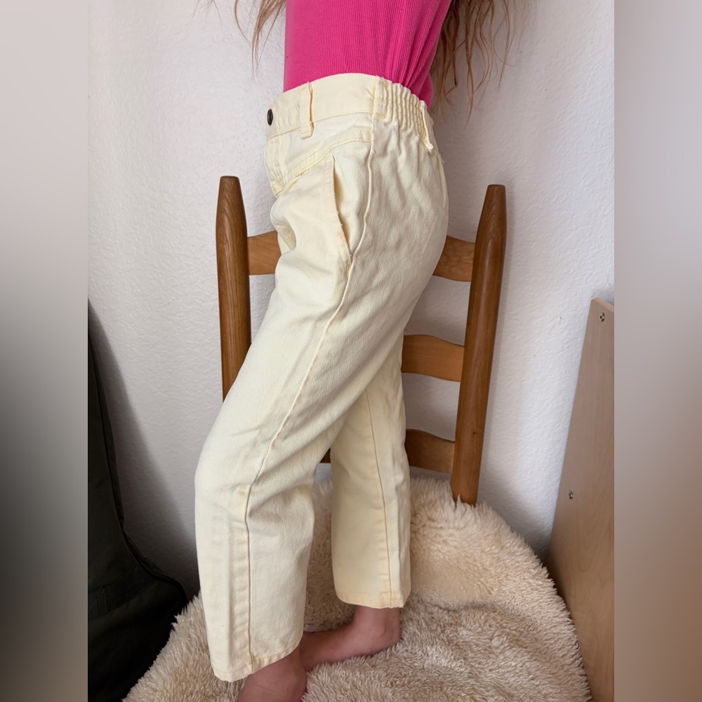 VINTAGE JC Pennys Kids Butter Yellow Denim Jeans